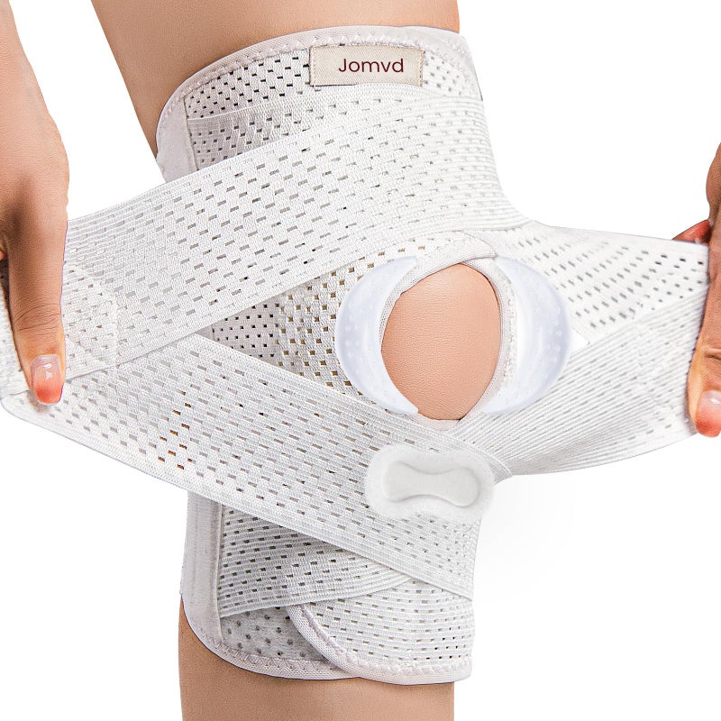 JOMVD Knee Brace for Meniscus Tear Knee Pain Adjustable Breathable Knee Support with Side Stabilizers for Knee Pain Arthritis Recovery Joint Support Women and Men